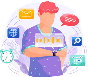 speaker recognition vote controlled smart vector image