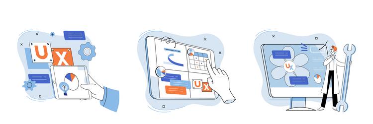 ux design metaphor user interface vector image