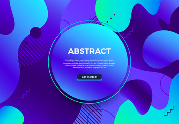 Abstract Fluid Shapes Frame vector image