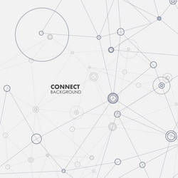 abstract polygonal with connecting dots and lines vector image