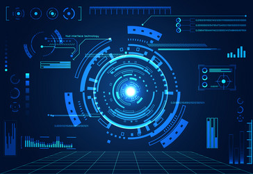 abstract technology ui futuristic concept hud vector image