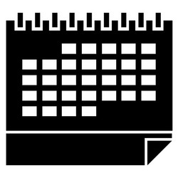 calendar flat web icon concept vector image