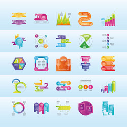infographic set icons timeline workflow diagram vector image