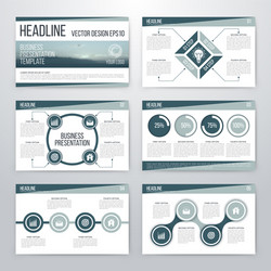 Infographics presentation template flat design Vector Image