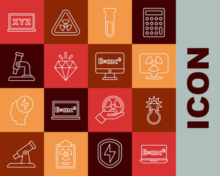 set line equation solution test tube and flask vector image