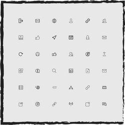 web simple linear icons set vector image