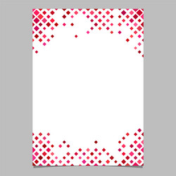 brochure template from red diagonal square pattern vector