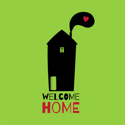 greeting card welcome home vector