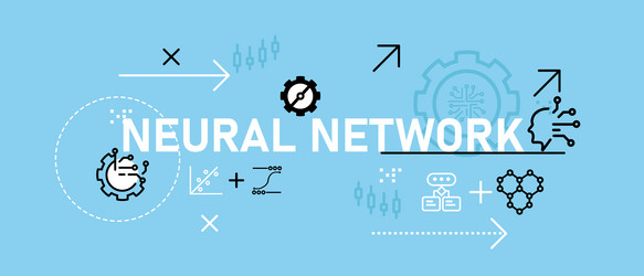 neural network conceptual ai artificial vector image