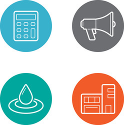 round circle buttons with icons can be used vector image