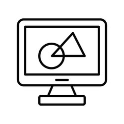 design inside monitor showing concept icon vector image