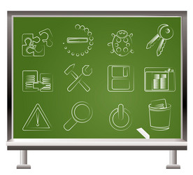 develop and programming icons vector image