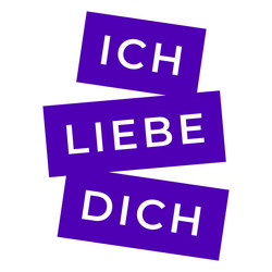 ich liebe dich text badge vector image