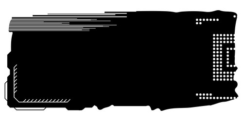 rectangular design clipart in tech style isolated vector image