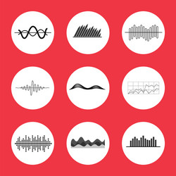 charts graphs and equalizer interface icons vector image