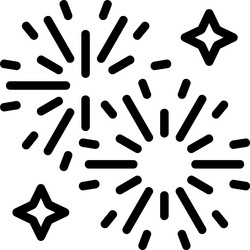firework display linear style icon design vector image