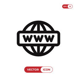 Go to web icon internetwww symbol vector