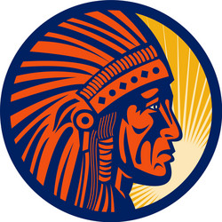 Indian american tomahawk Royalty Free Vector Image