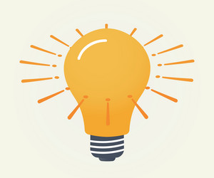 Lightbulb Idea Symbol - Innovation & Concepts vector image