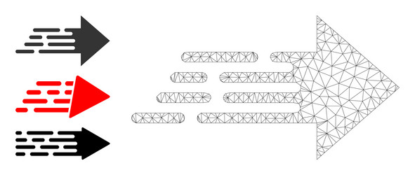 web network express movement arrow icon vector image