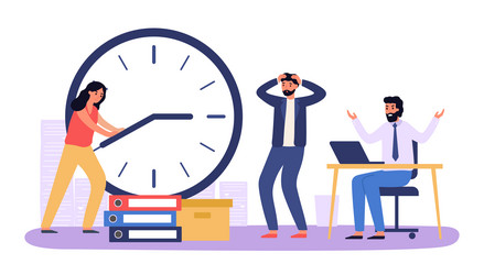 work time management organize own shift vector image