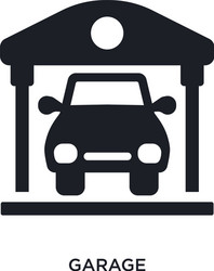 garage isolated icon simple element from real vector image