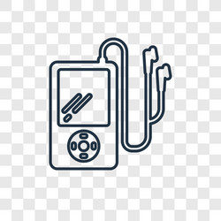 music player concept linear icon isolated vector image