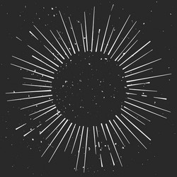 Retro Eclipse with Starburst Rays vector image