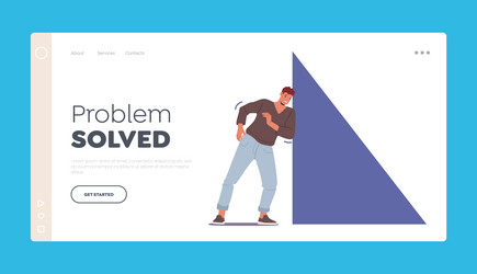 business task and problem solution landing page vector image
