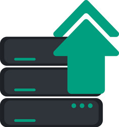 server upload web hosting icon image vector image