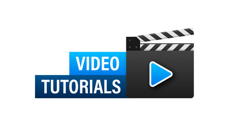 video tutorials icon concept study and learning vector image