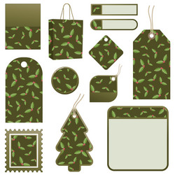 christmas tags vector