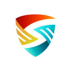 Shield letter s logo Royalty Free Vector Image