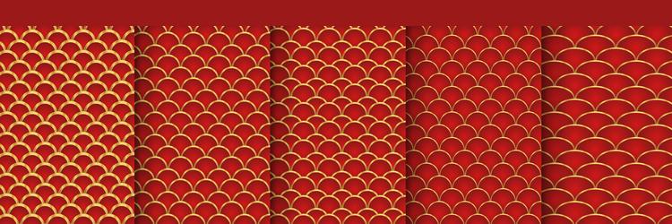 Traditional chinese fish scale seamless pattern Vector Image
