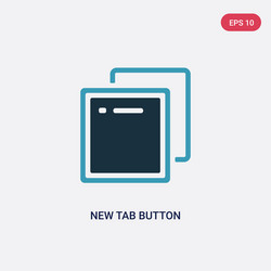 two color new tab button icon from user interface vector