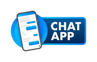 chat interface application with dialogue window vector image