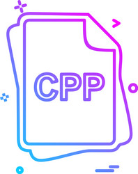 cpp file type icon design vector image