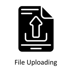 file uploading solid icon design vector image