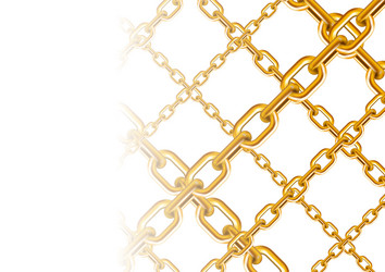 Gold chain pattern vector