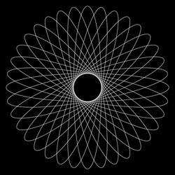 spirograph pattern like rotating spiral vortex vector image
