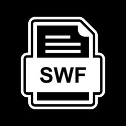 swf file document icon vector image