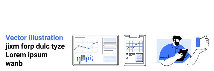business analytics and data visualization vector image