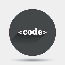 code sign icon programming language symbol vector image