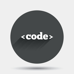 Code sign icon programming language symbol vector