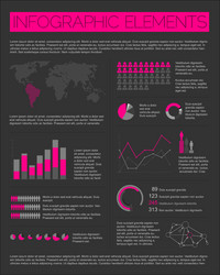 Data Chart Elements vector image