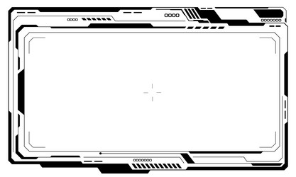 hud frames black user interface elements design vector image