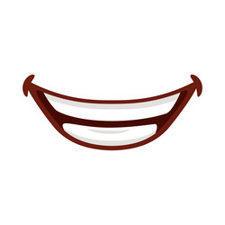 mouth smiling expression vector