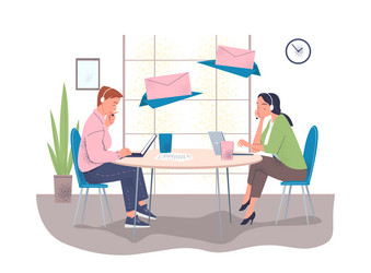 sending email to customers concept simple style vector image