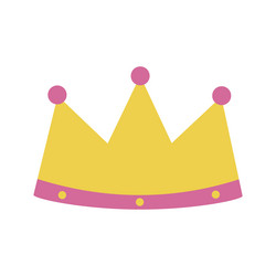 Toy crown semi flat color object vector