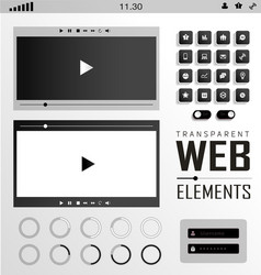 web elements buttons and labels site vector image